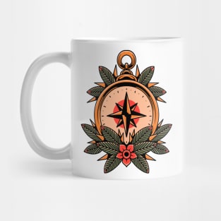 vintage compass tattoo Mug